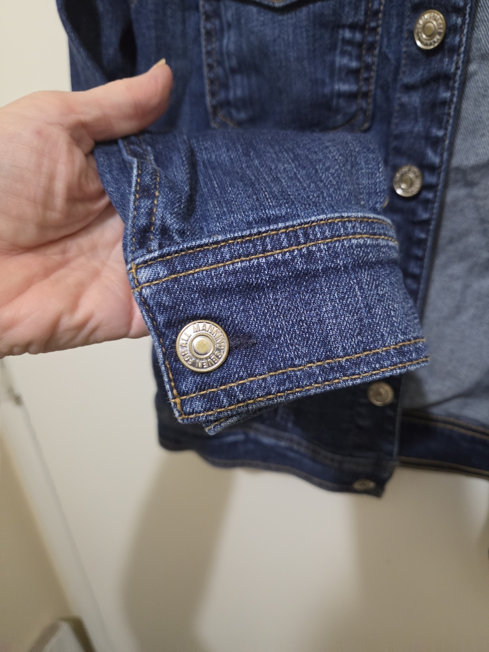 7 For All Mankind Womens Dark Blue Denim Trucker Jacket - XS - Picture 6 of 13